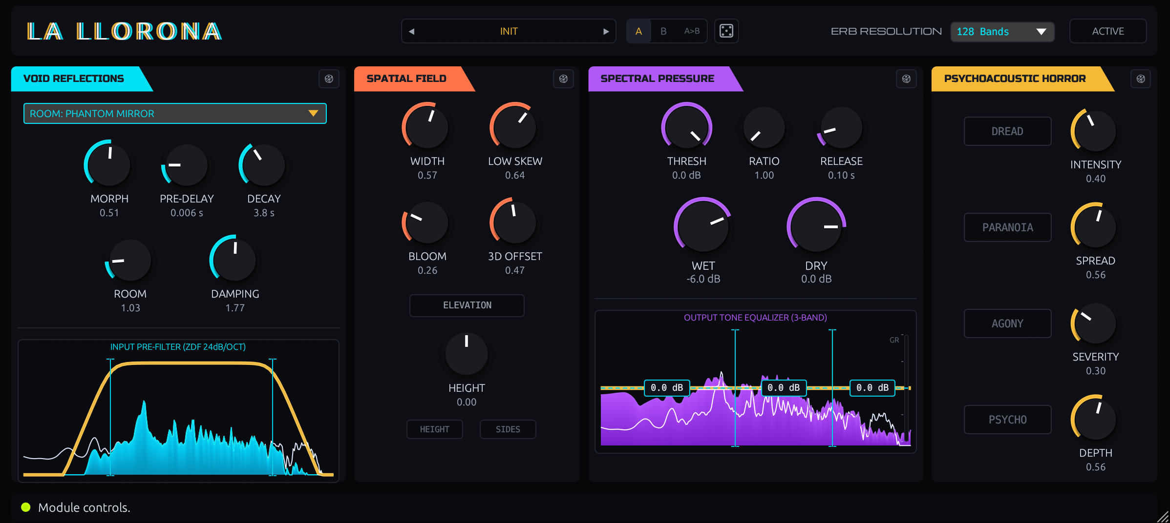 La Llorona Psychoacoustic Reverb Interface